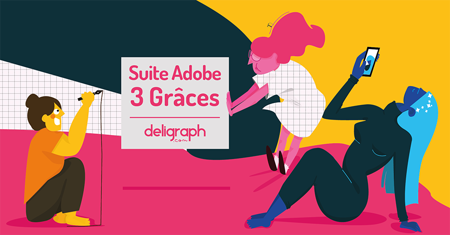 Suite Adobe - 3 Grâces : Photoshop, Indesign, Illustrator
