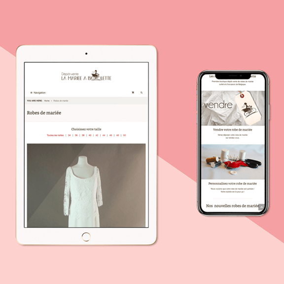 Création site e-commerce responsive de robes de mariage - agence web