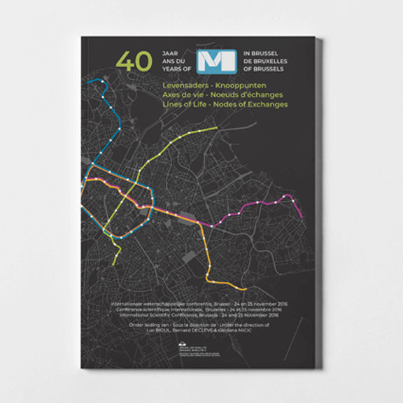 Mise en page et data visualisation - 40 ans du métro bruxellois - studio graphique